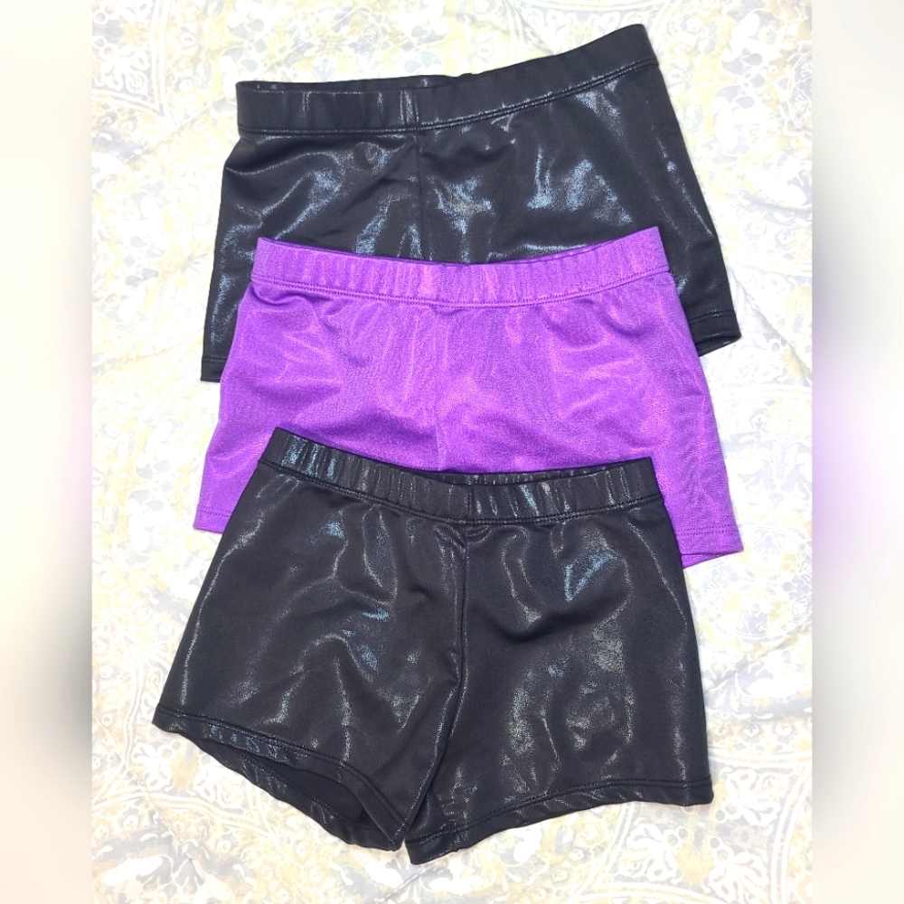 LUOUSE Sparkle Gymnastics, Tumbling, Dance, Athletic Shorts (Size 8)